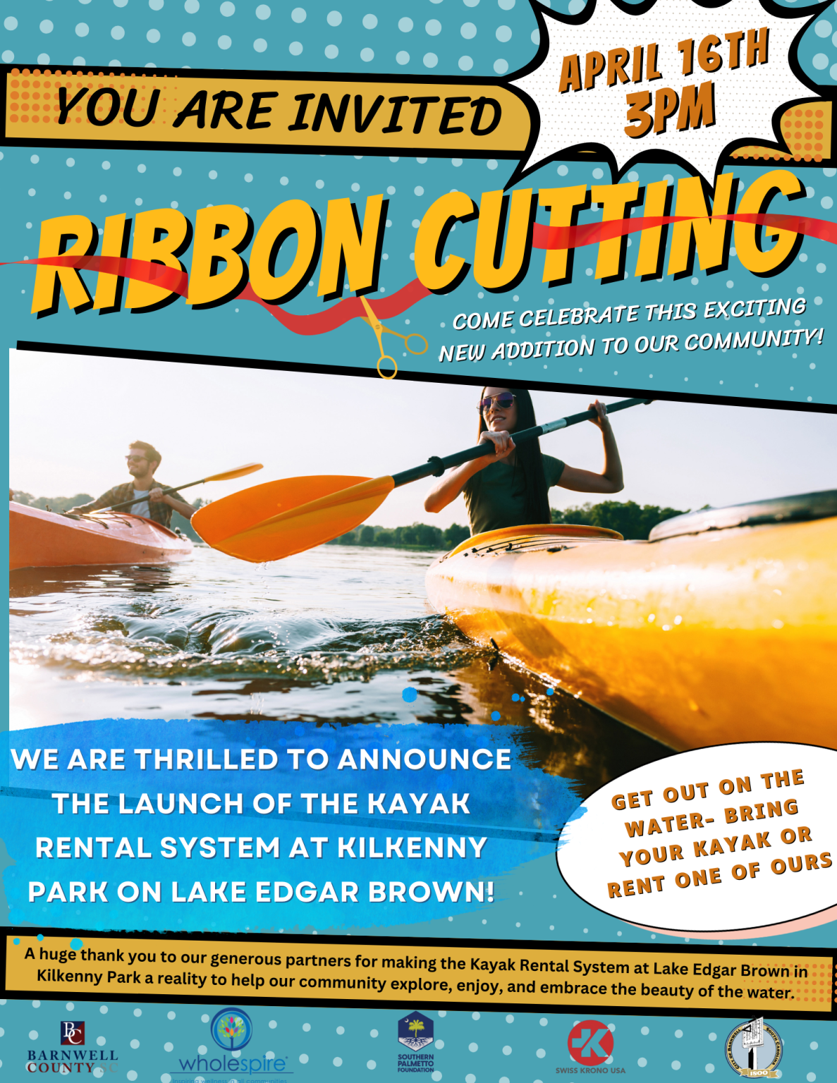 Grand Opening & Ribbon Cutting – Kilkenny Park Kayak Rental System ...