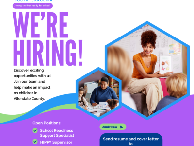 Hiring Multiple Positions at Allendale County First Steps!