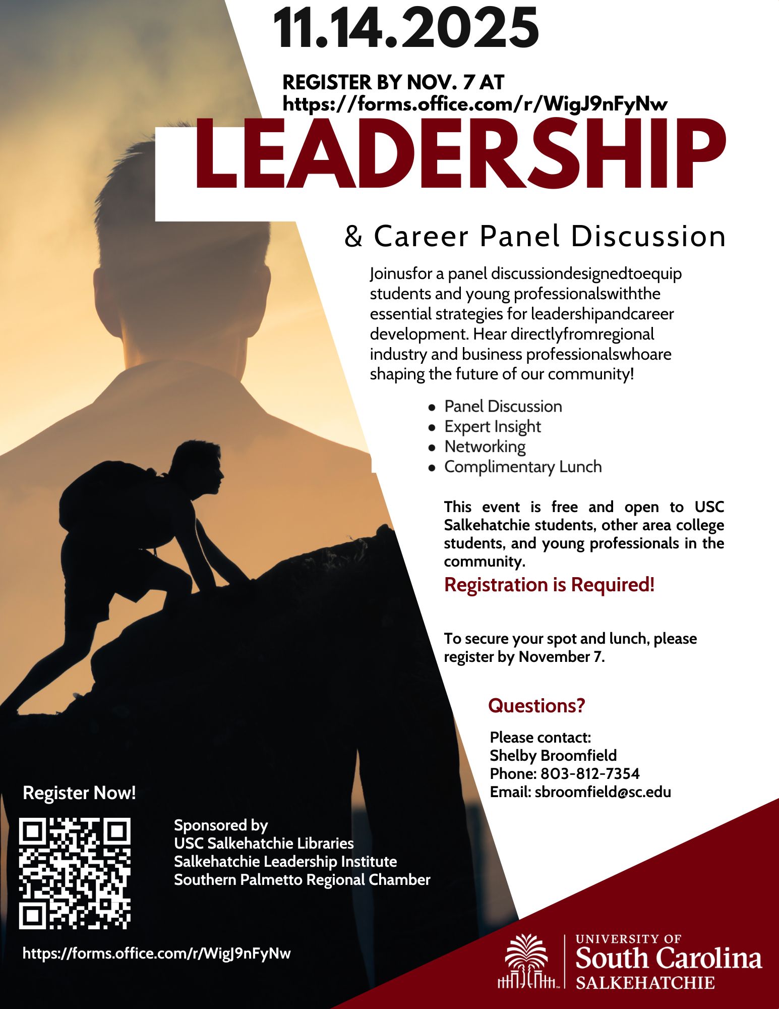 Leadership & Career Panel Discussion Flyer 11.14.2